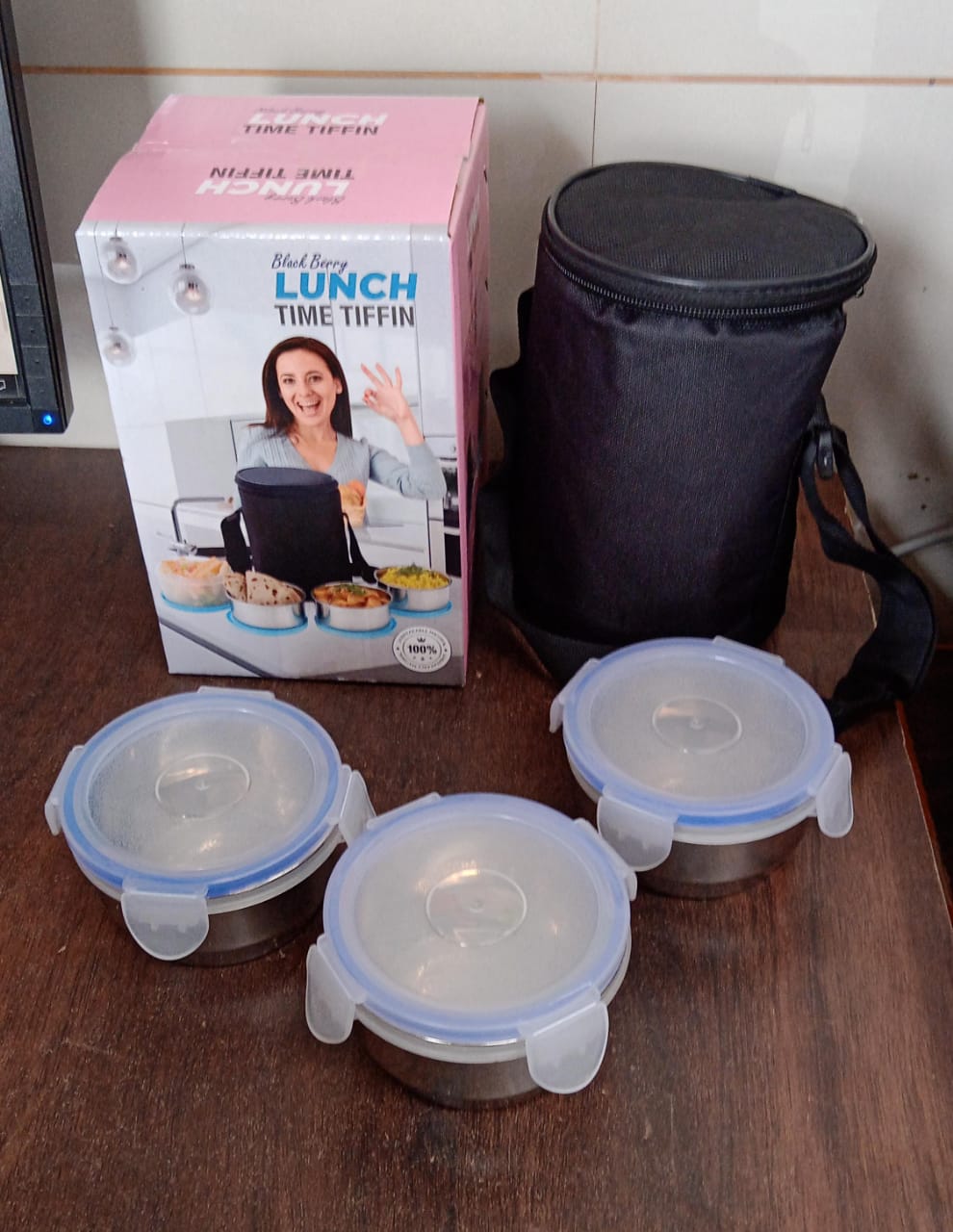Piece Airtight & Leak-Proof Stainless Steel Lunch Box Set