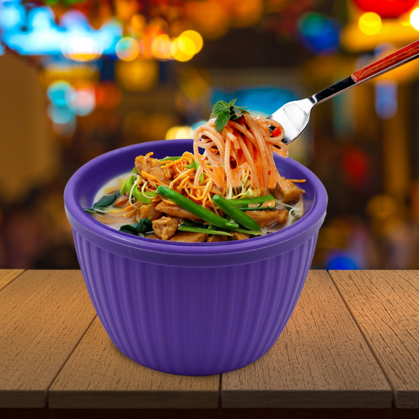 Round Noodles Maggie Bowl Soup Bowls (Plastic 1pc)