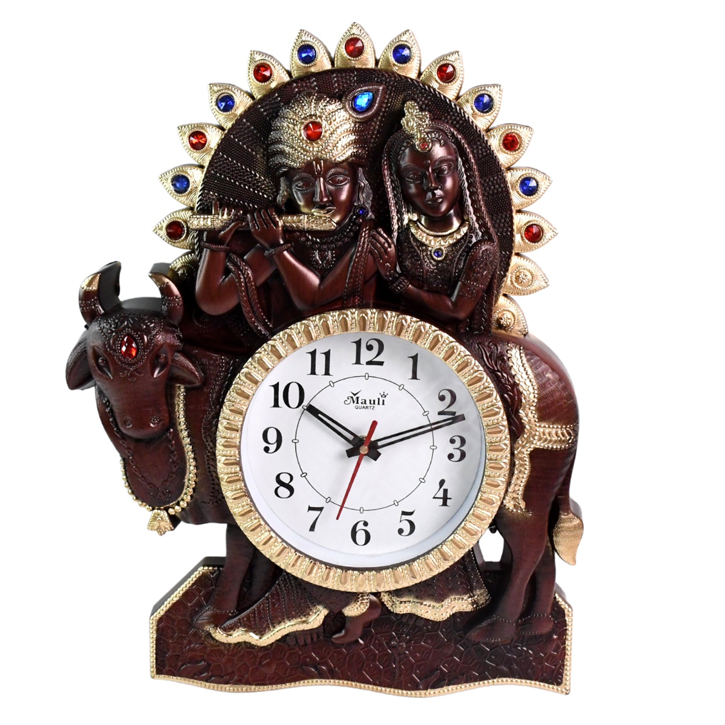 Analog Latest Stylish New Models Wall Clock With God Radha Kishan Frame - warehousetech13