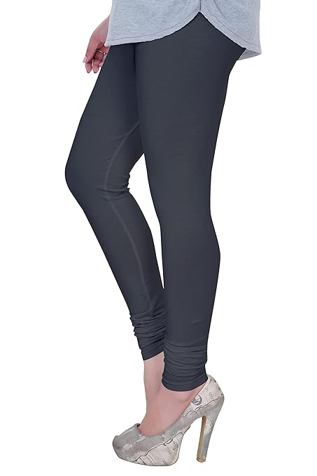 Grey Plus Size Ultra Soft Churidar Cotton Lycra Leggings - warehousetech13