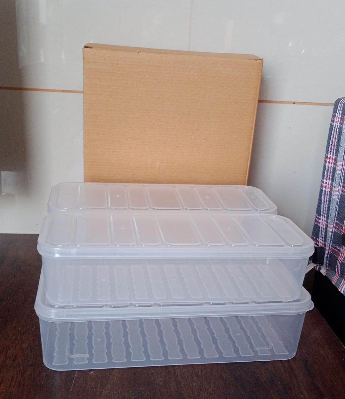 Plastic Food Storage Container For Fridge Fridge Storage Boxes With Lid Stackable - warehousetech13