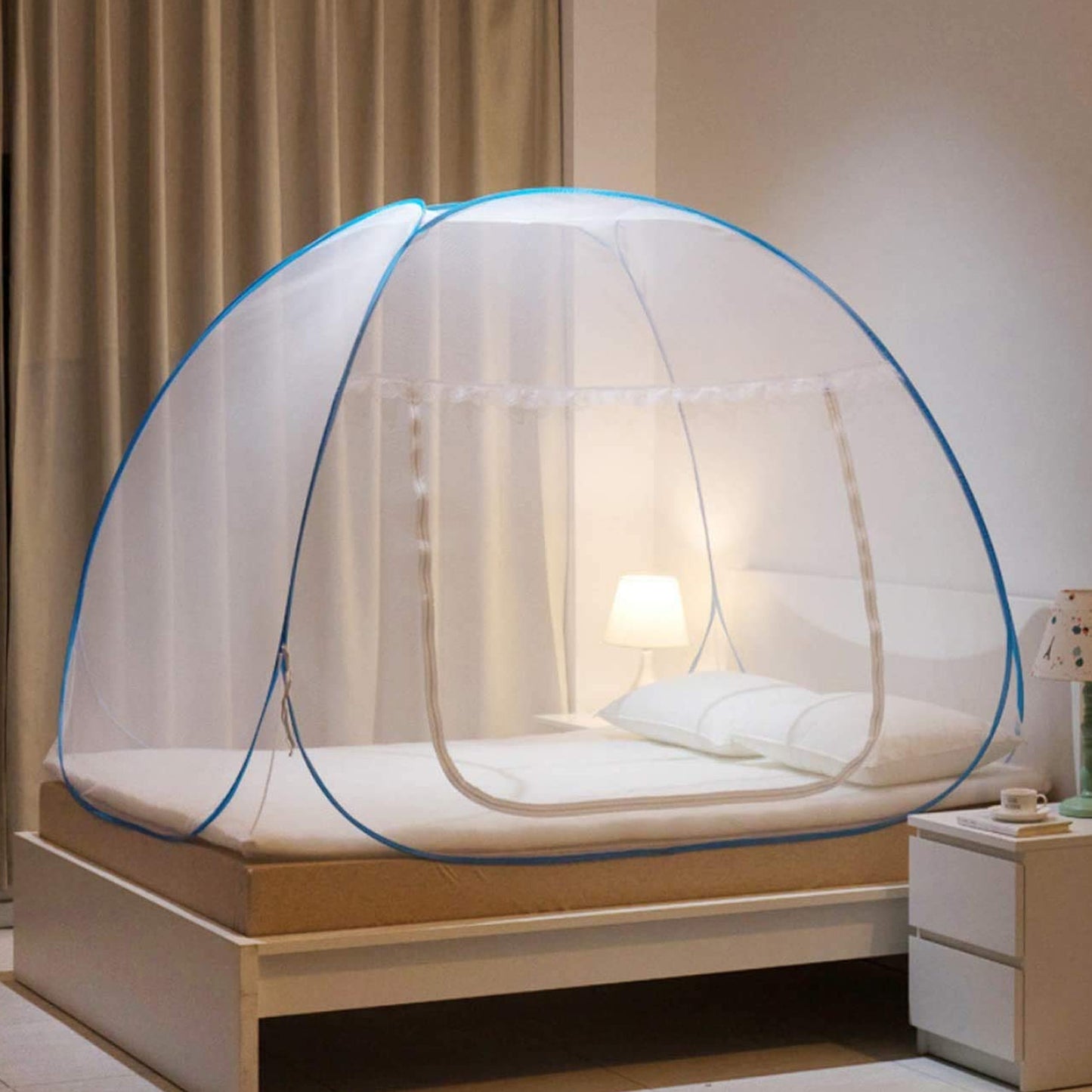 Premium Polyester Foldable Mosquito Net Tent (100 Cm Long 1 Pc) - warehousetech13