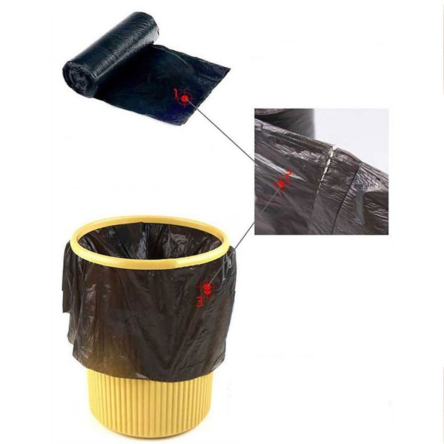 Black Garbage Bags Dustbin Bags Trash Bags 45x50cm (1pc) - warehousetech13