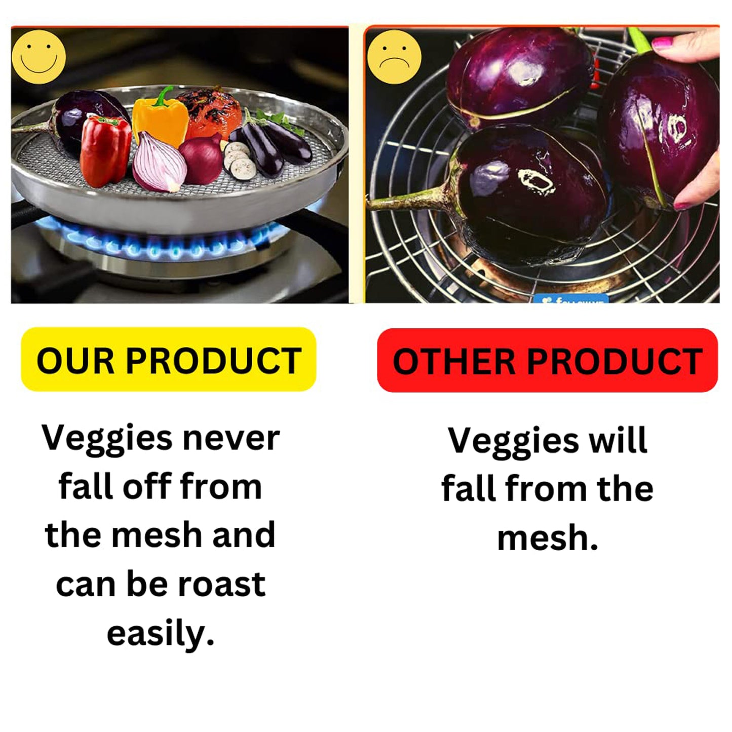 7119 Steel Roaster Grill Jali For Papad Tandoor Chapati Roast Use ( 1 Pc ) - warehousetech13