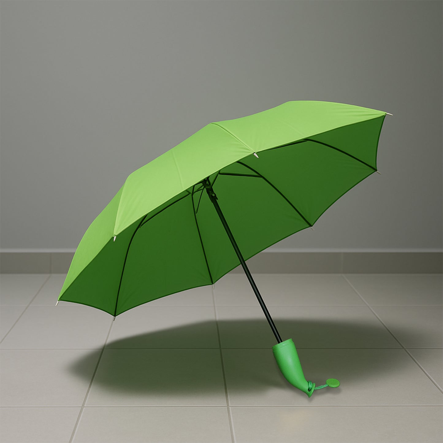 Green Stylish Banana Shaped Mini Foldable Umbrella - warehousetech13