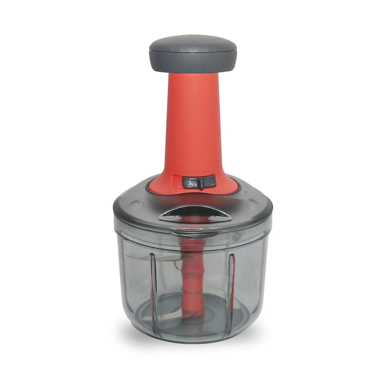 5901 Matte Finish Manual Hand Press Chopper For Kitchen Mini Handy Compact Chopper With 3 Blades For Effortlessly Chopping Vegetables Fruits For Your Kitchen. - warehousetech13