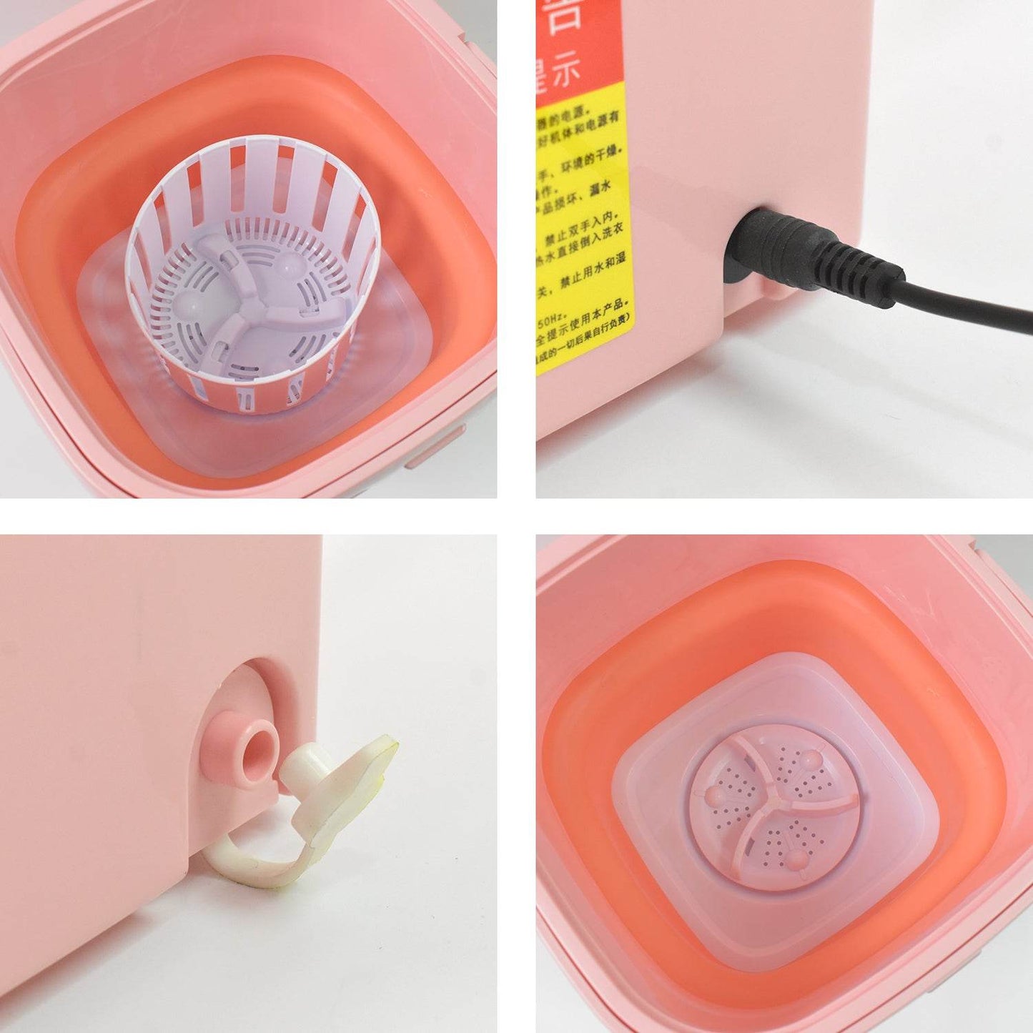 Portable Washing Machine Foldable Washer And Dryer Combo (1 Set Mix Color) - warehousetech13