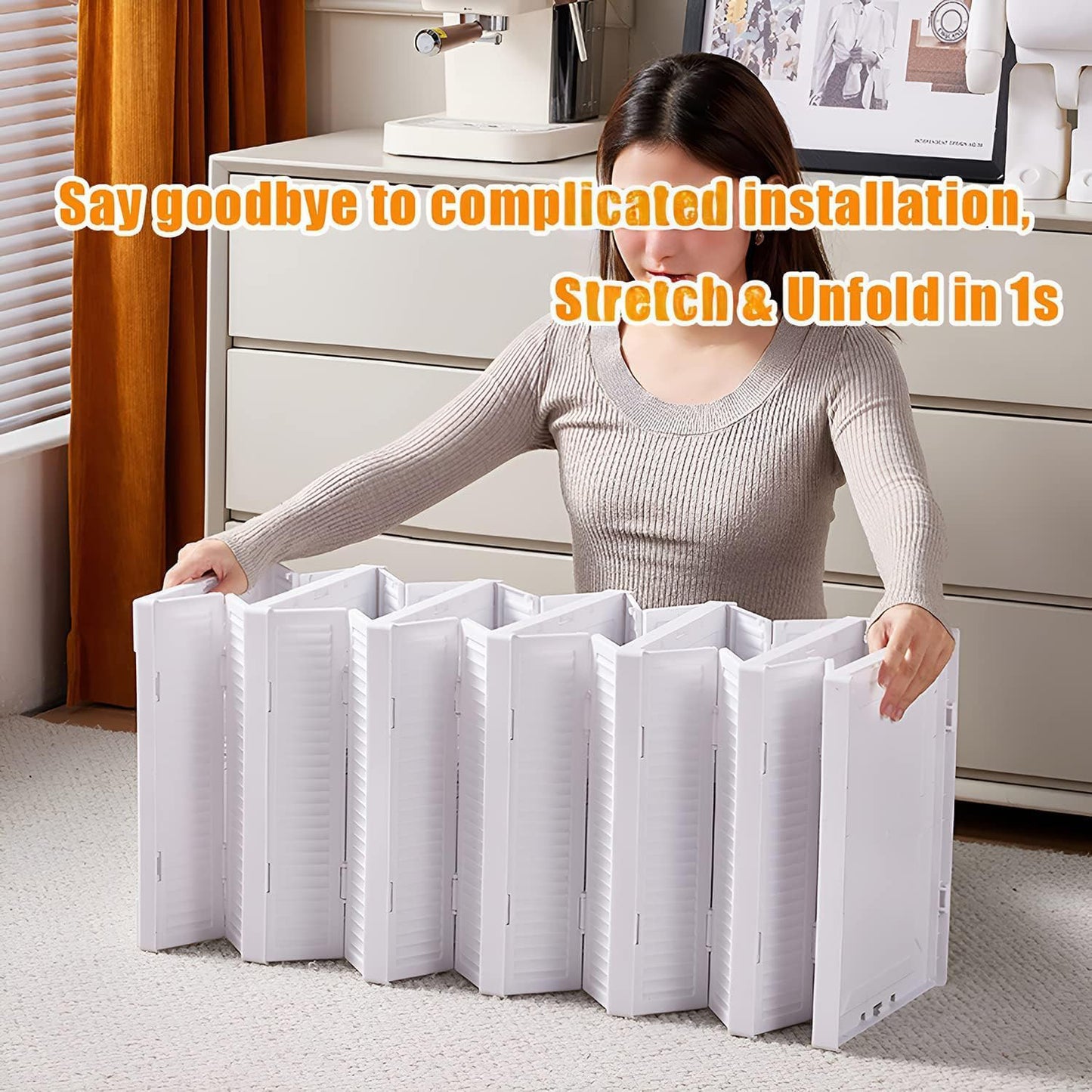 Stackable Multifunctional Storage For Clothes Foldable Drawer Shelf Basket Utility Cart Rack Storage Organizer Cart For Kitchen Pantry Closet Bedroom Bathroom Laundry (6 Layer 1 Pc) - warehousetech13