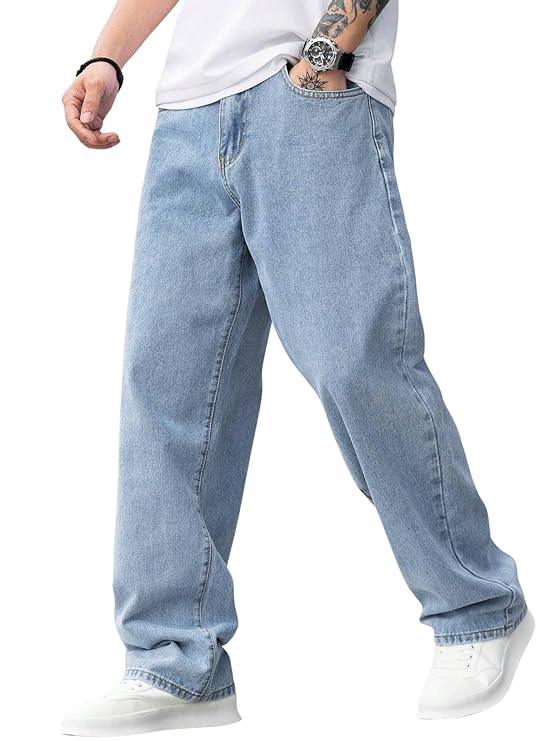 Blue Men Baggy Regular Fit Jeans - warehousetech13