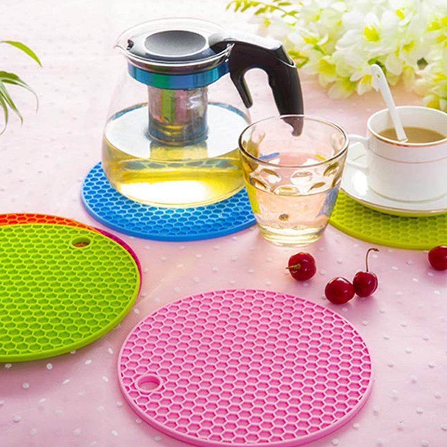 Silicon Hot Mat , Placing For Hot Vessels And Utensils (4 Pc ) - warehousetech13