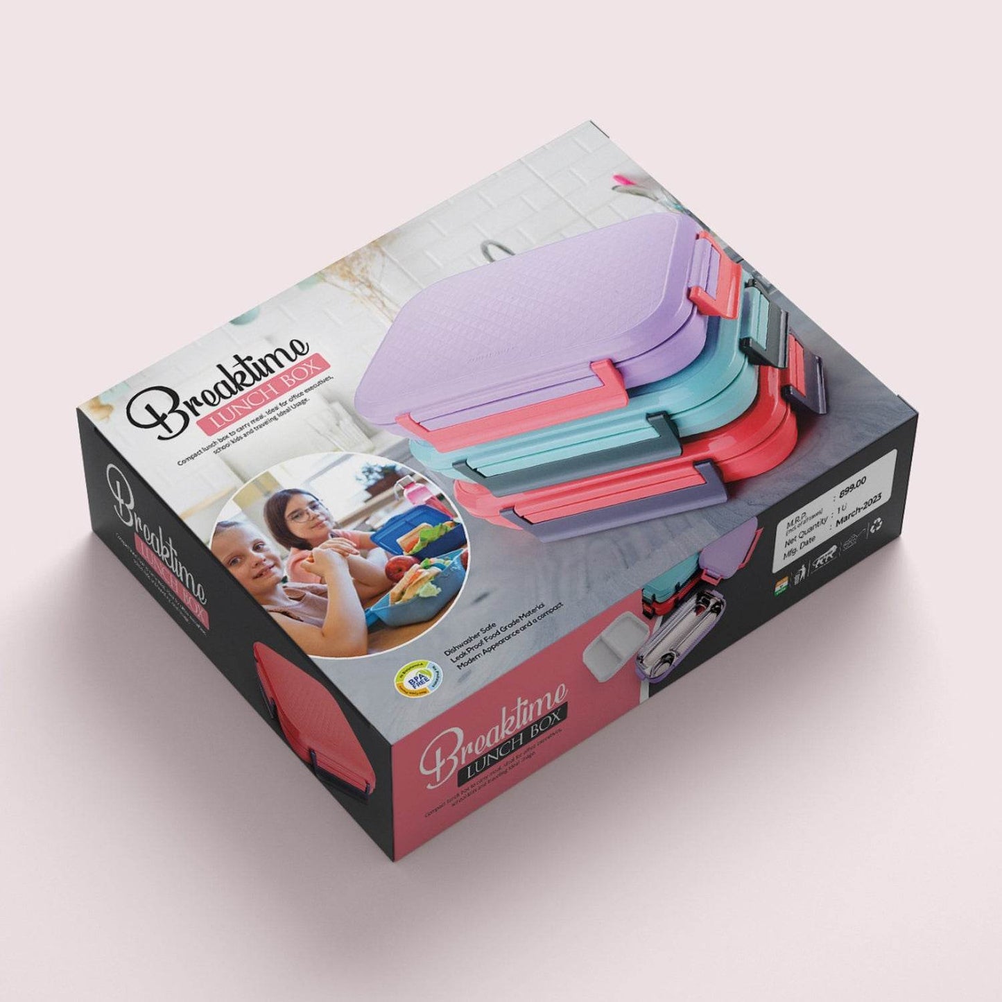Lunch Box Steel Plate Multi Compartment Lunch Box Carry To All Type Lunch - warehousetech13