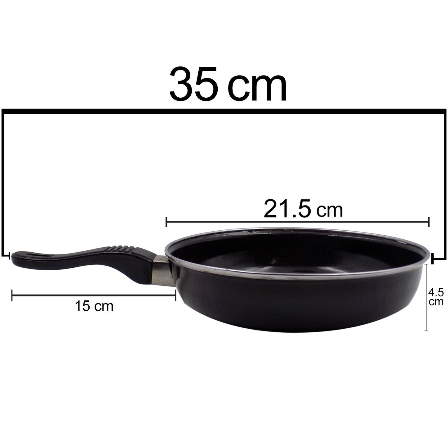 Induction Base Hard Anodized Tadka Fry Pan Nonstick - warehousetech13