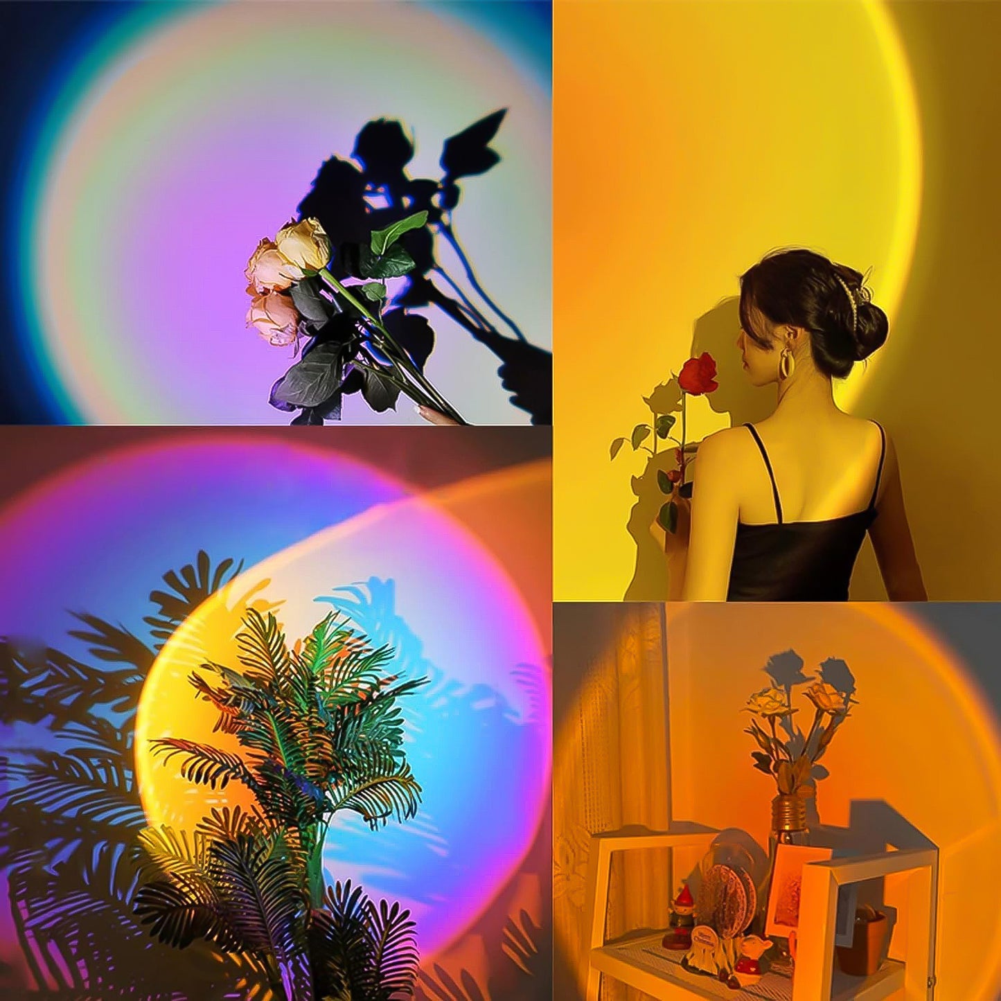 6423 4 Colors Sunset Lamp Sunset Projection Lamp Led Night Lights - warehousetech13