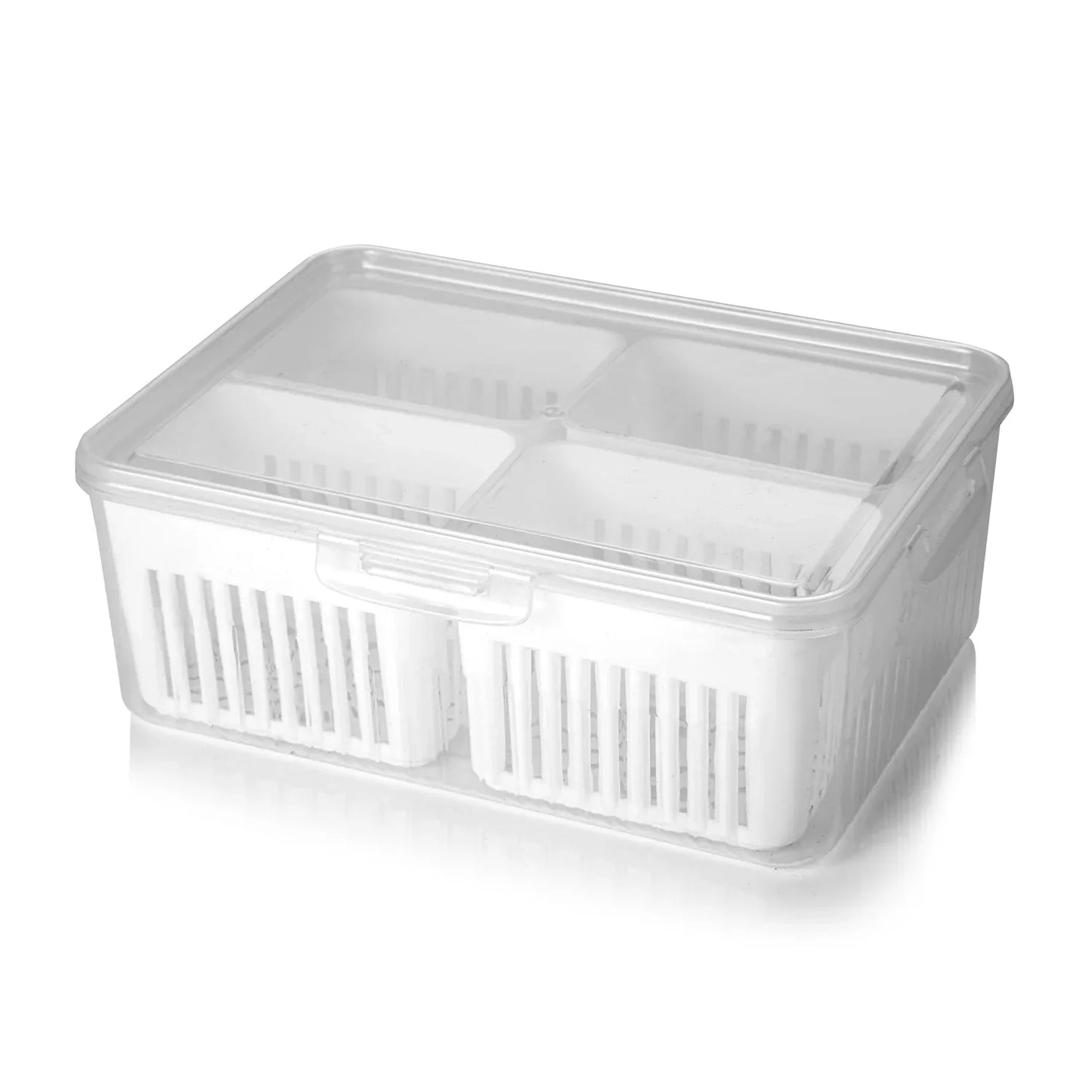 Fridge Storage Boxes Freezer Storage Containers Container For Kitchen Storage Set Storage In Kitchen Vegetable Storage Draining Crisper Refrigerator Food Box (1 Pc) - warehousetech13