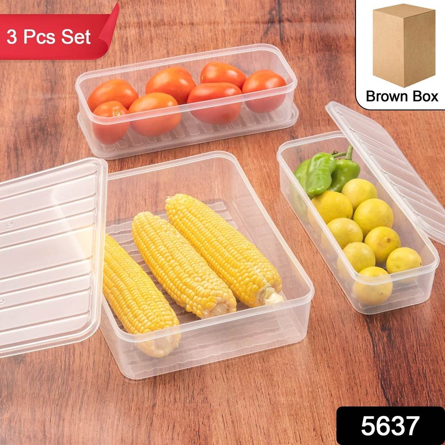 Plastic Food Storage Container For Fridge Fridge Storage Boxes With Lid Stackable - warehousetech13