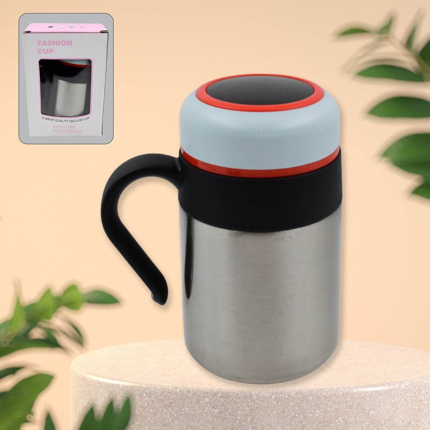 Stainless Steel Mug Bottle Vacuum Insulated Cup With Handle Small Cup (420 Ml) - warehousetech13
