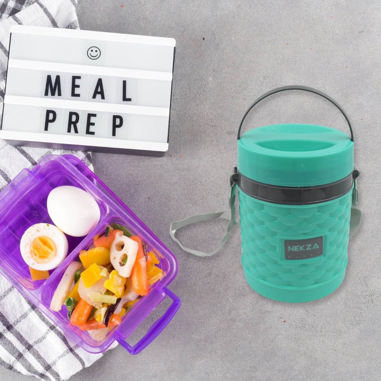 Double Wall Insulated Stainless Steel Tiffin 4 Compartment Lunch Box With Handle Stae Stainless Steel Lunch Box - warehousetech13