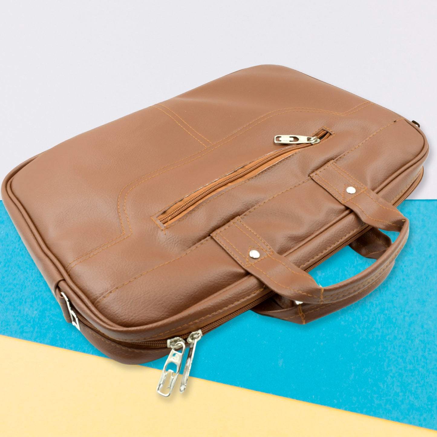 12573 Multipurpose Bag Shoulder Side Bag Office Laptop Faux Leather Executive Formal Laptop Macbook Messenger Office Travel Business Shoulder Hand Sling Bag For Men Women With Multiple Compartments - warehousetech13