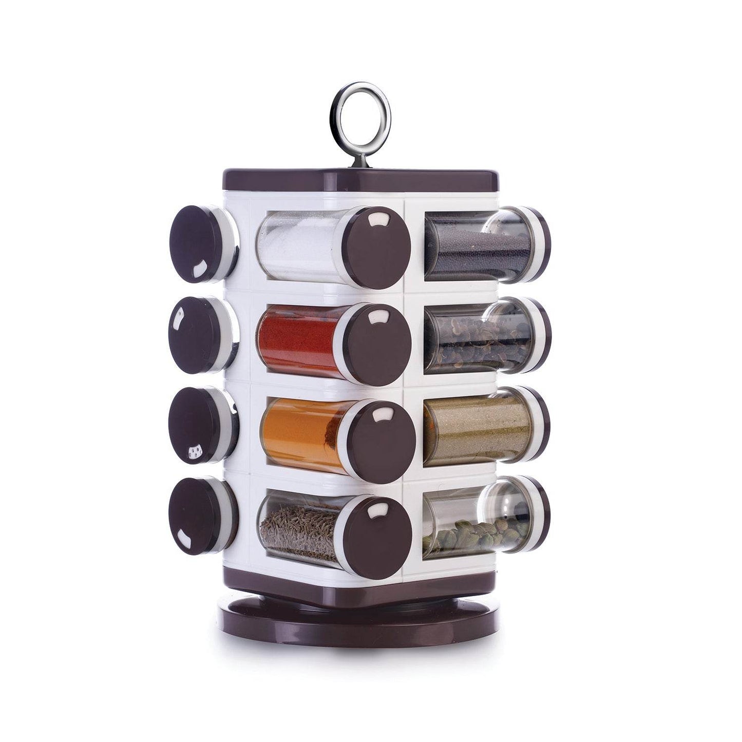 Ganesh Multipurpose Revolving Spice Rack With 16 Pcs Dispenser Each 100 Ml - warehousetech13