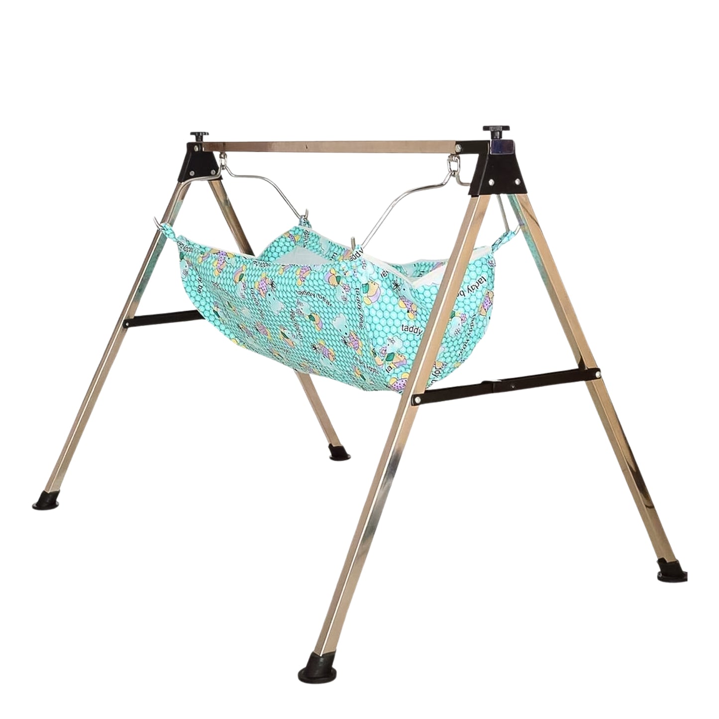 Baby Boys And Girls Portable Folding Swing Stainless Steel Stand (1 Pc) - warehousetech13