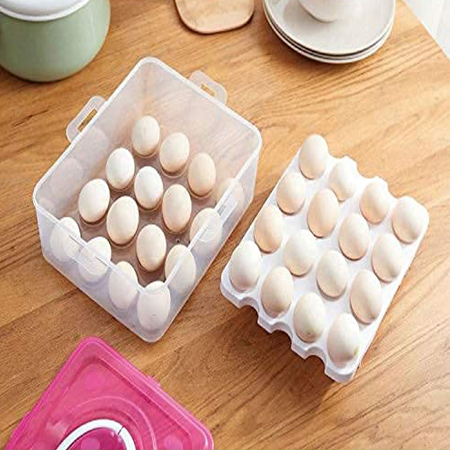 Egg Tray With Lid & Handle (1 Pc ) - warehousetech13