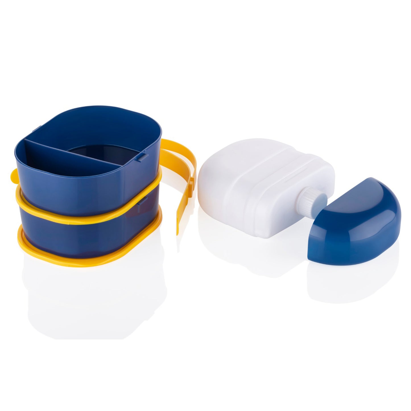 Mr. Chef Smart Lunch Box - Capsule Shape with Strap, Includes Water Bottle & Handle
