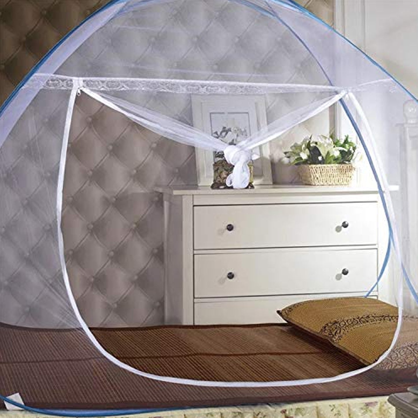 Premium Polyester Foldable Mosquito Net Tent (100 Cm Long 1 Pc) - warehousetech13
