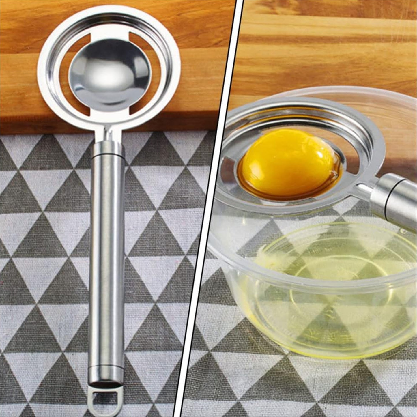 5898 Kitchen Tools Egg Yolk White Separator Stainless Steel Egg White Separator Tools Eggs Yolk Filter Gadgets Kitchen Gadgets Separating Funnel Spoon Egg Divider Tools - warehousetech13