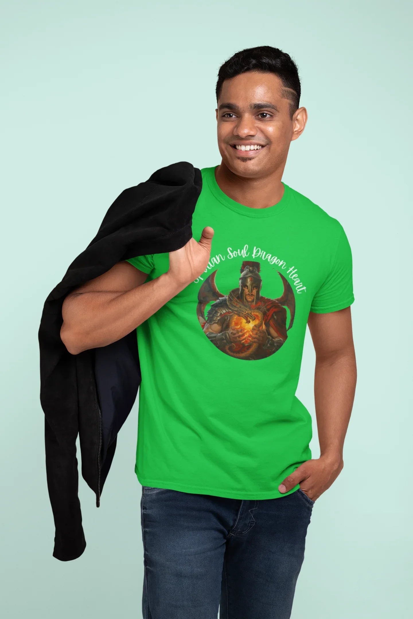 Spartan Soul, Dragon Heart Warrior T‑Shirt - warehousetech13
