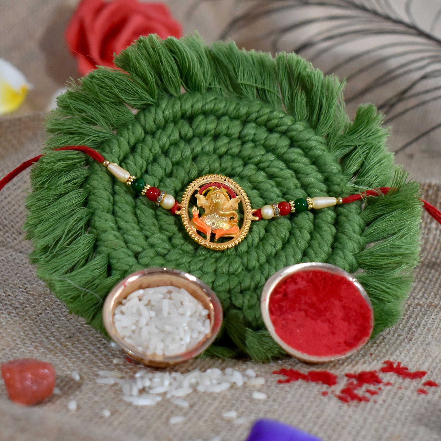 Ganesha Designer Rakhi - warehousetech13