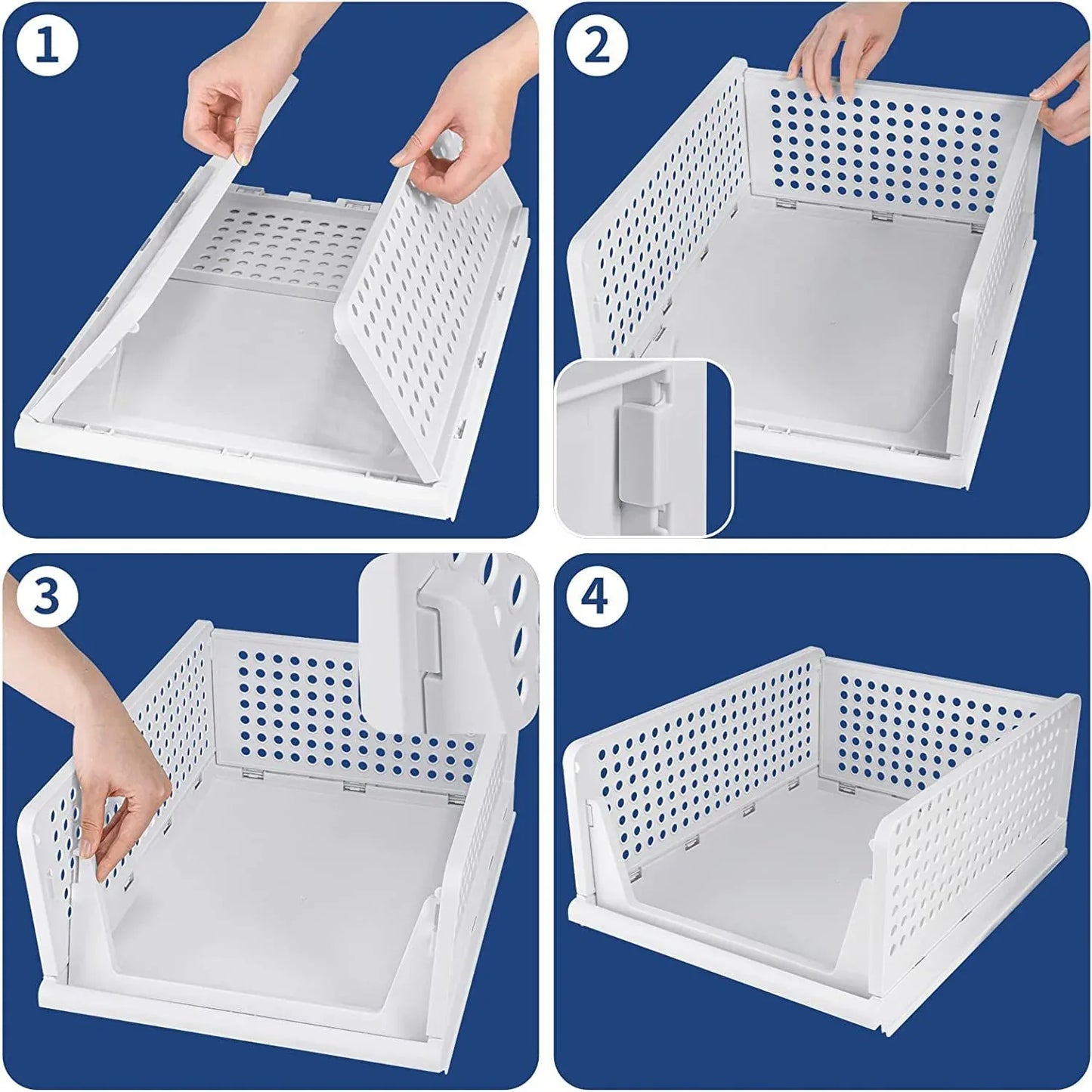 Clothes Organizer 4 Layer Drawer For Wardrobe Cupboard Organizer For Clothes Foldable And Stackable Closet Organizer Drawer Organizer For Clothes Multi Purpose Plastic Drawer - warehousetech13