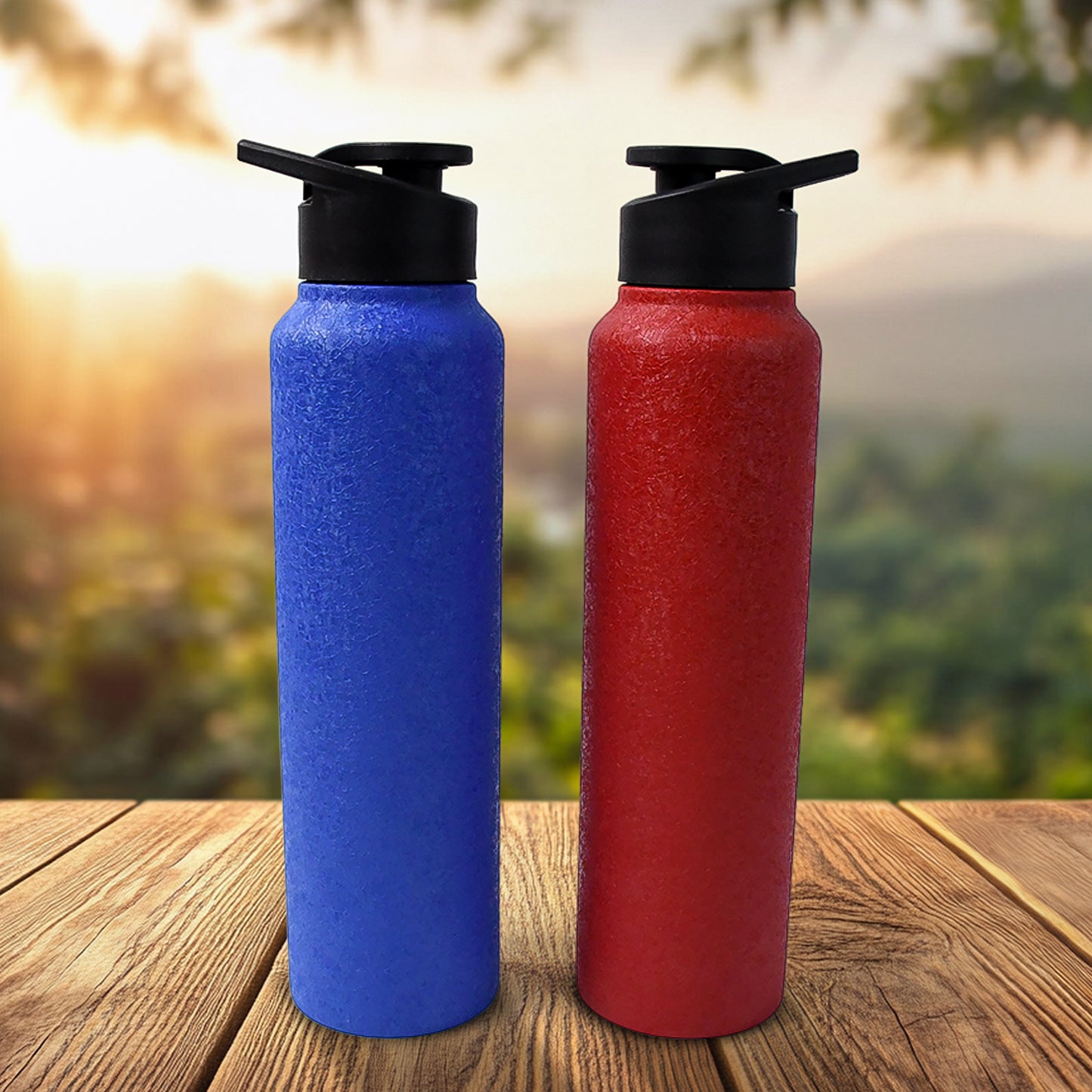 Stainless Steel Water Bottle Fridge Water Bottle (1000ml Mix Colour 1 Pc) - warehousetech13