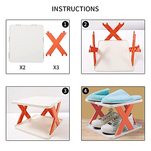 4 Layer Shoes Stand Shoe Tower Rack Suit For Small Spaces Closet Small Entryway Easy Assembly And Stable In Structure Corner Storage Cabinet For Saving Space - warehousetech13