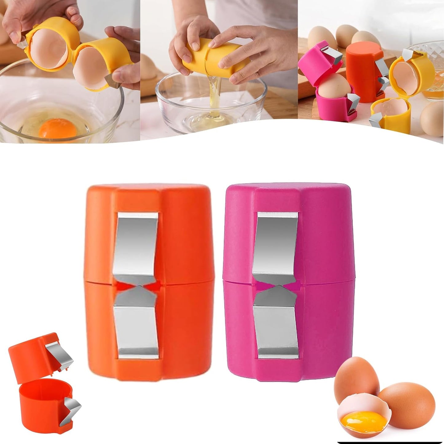 Egg Shell Opener Egg Cracker Tool For Raw Eggs Handheld (1 Pc) - warehousetech13