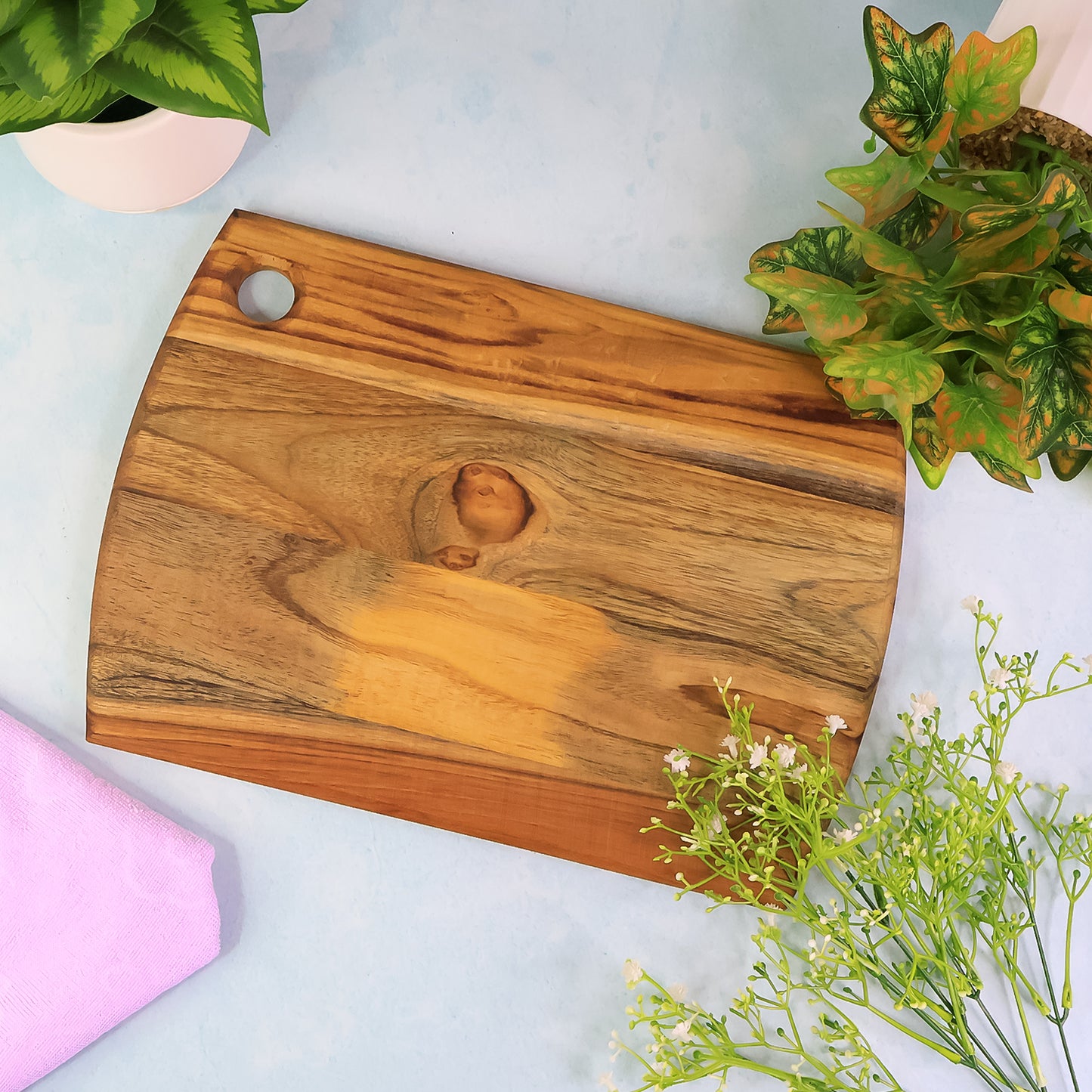 Supermom Premium Teak Wood Chopping Board For Kitchen (1 Pc) - warehousetech13