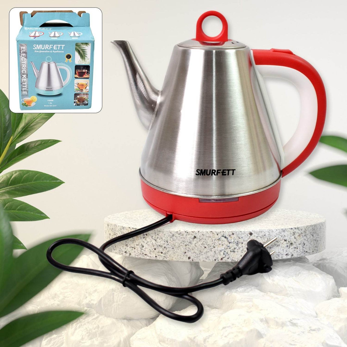 Stainless Steel Large Capacity Electric Kettle (1500w 1.5 Ltr.) - warehousetech13