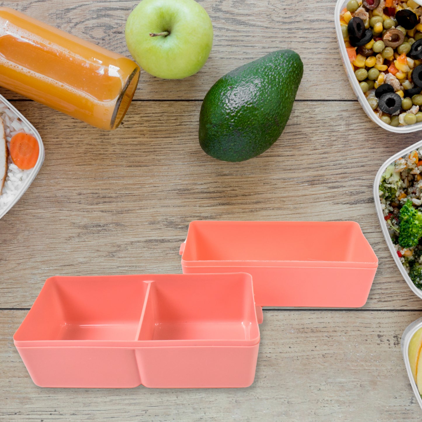 Plastic 3 Layer Leak Proof 3 Compartment Lunch Box For Office (1 Pc) - warehousetech13