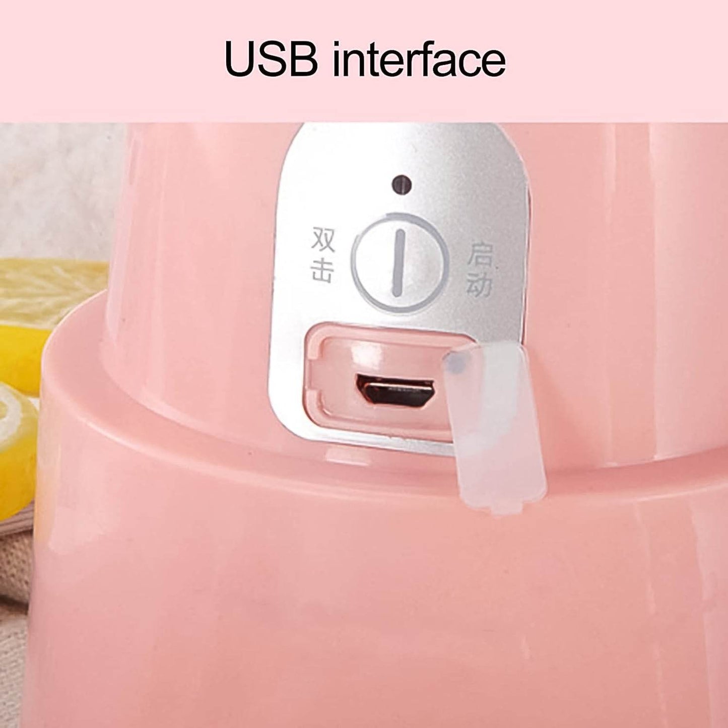 Foldable Electric Juicer Portable Blender Stainless Steel 6 Blades (500 Ml) - warehousetech13