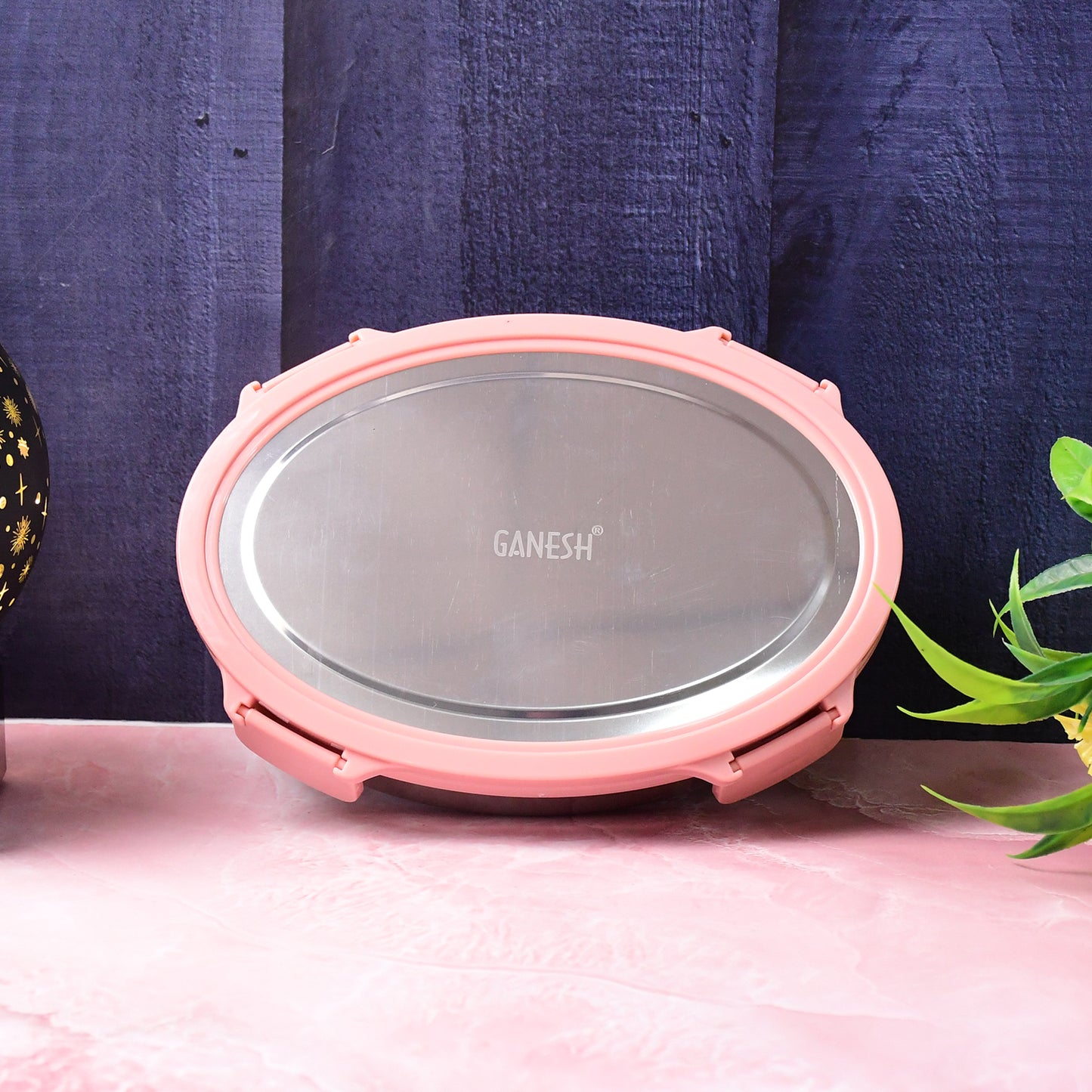 Ganesh Classy Stainless Steel Lunch Box Set 2-piece - warehousetech13