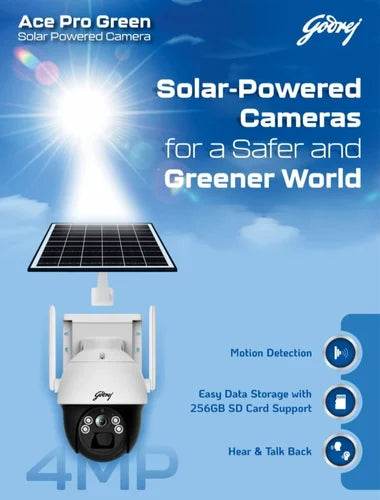 Godrej Ace Pro 4G Mini-PT, 2 Way Audio, Smart Motion Tracking, Humanoid Detection, Alarm System Home Camera - warehousetech13