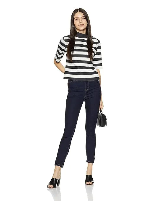 Women Stretchable Denim Navy Blue Jeans - warehousetech13