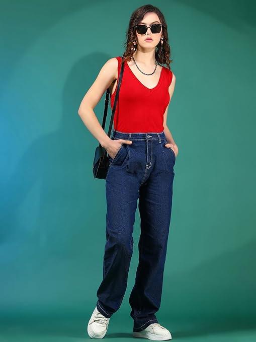 Women High Waisted Blue Jeans - warehousetech13