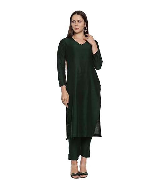 Black Women Cotton Blend Regular Kurta Set - warehousetech13