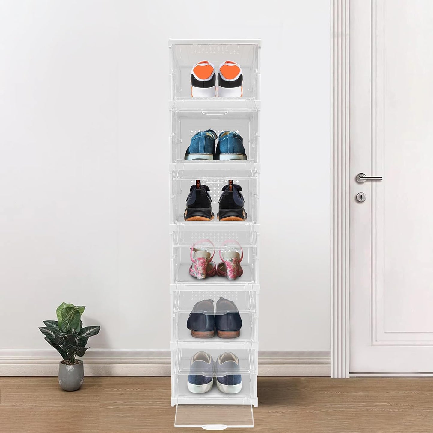 Stackable Multifunctional Storage For Clothes Foldable Drawer Shelf Basket Utility Cart Rack Storage Organizer Cart For Kitchen Pantry Closet Bedroom Bathroom Laundry (6 Layer 1 Pc) - warehousetech13