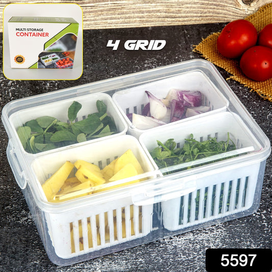 Fridge Storage Boxes Freezer Storage Containers Container For Kitchen Storage Set Storage In Kitchen Vegetable Storage Draining Crisper Refrigerator Food Box (1 Pc) - warehousetech13