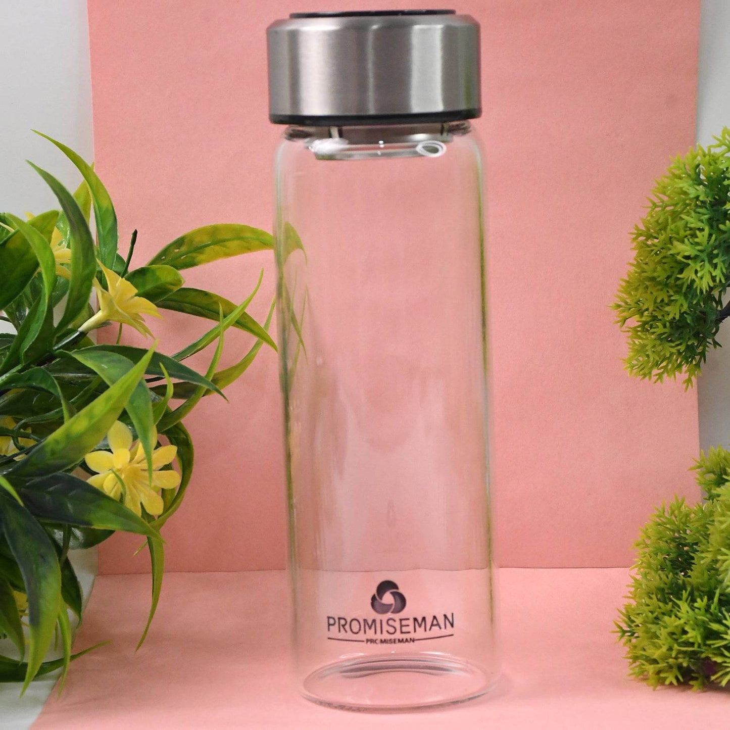 Outdoor Sport Glass Water Bottle With Steel Lid 500 Ml Approx) - warehousetech13