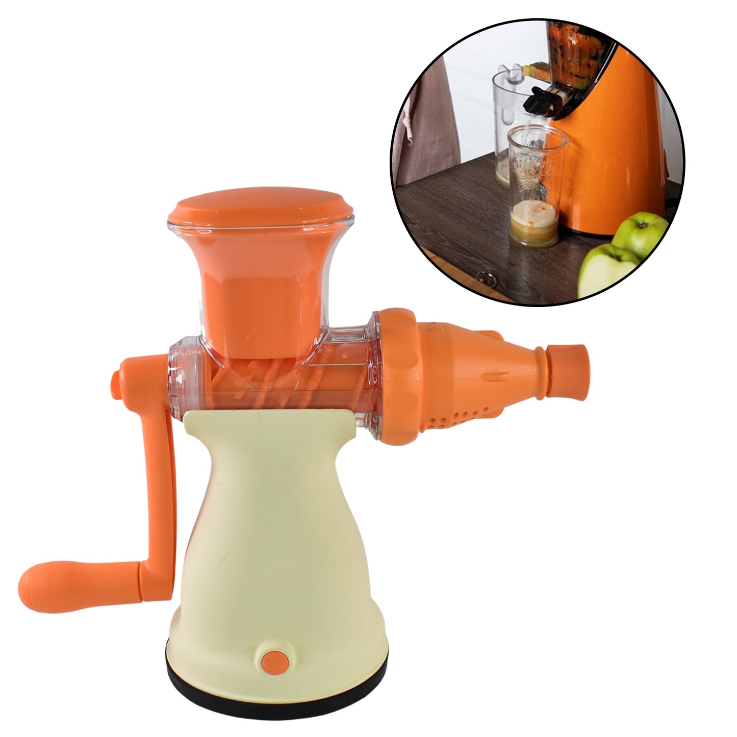 Manual Carrot And Fruit Juicer With 1 Pc Glass - warehousetech13
