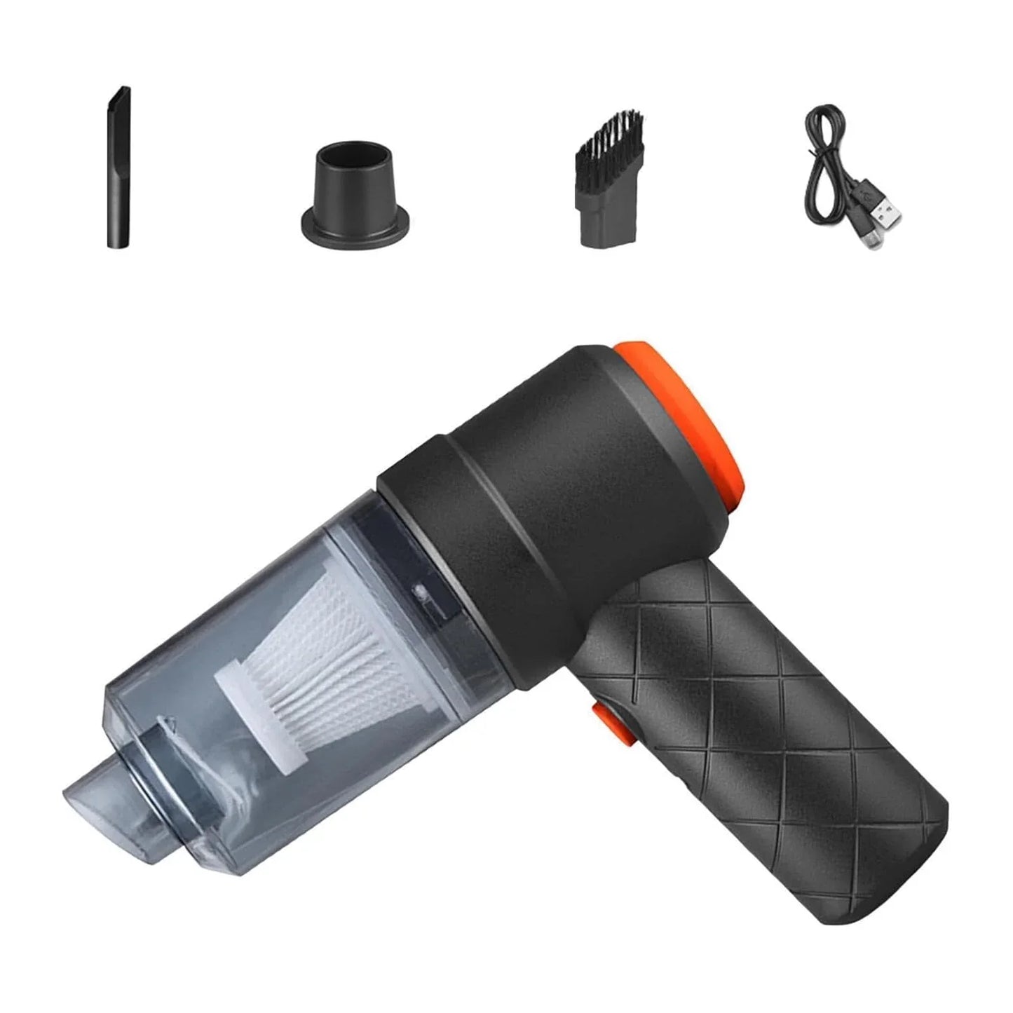 0390 Vacuum Cleaner Dust Collection 2 In 1 Car Vacuum Cleaner High-power Handheld Wireless Vacuum Cleaner Home Car Dual-use Portable Usb Rechargeable Mini Car Vacuum For Vehicle Home And Office - warehousetech13
