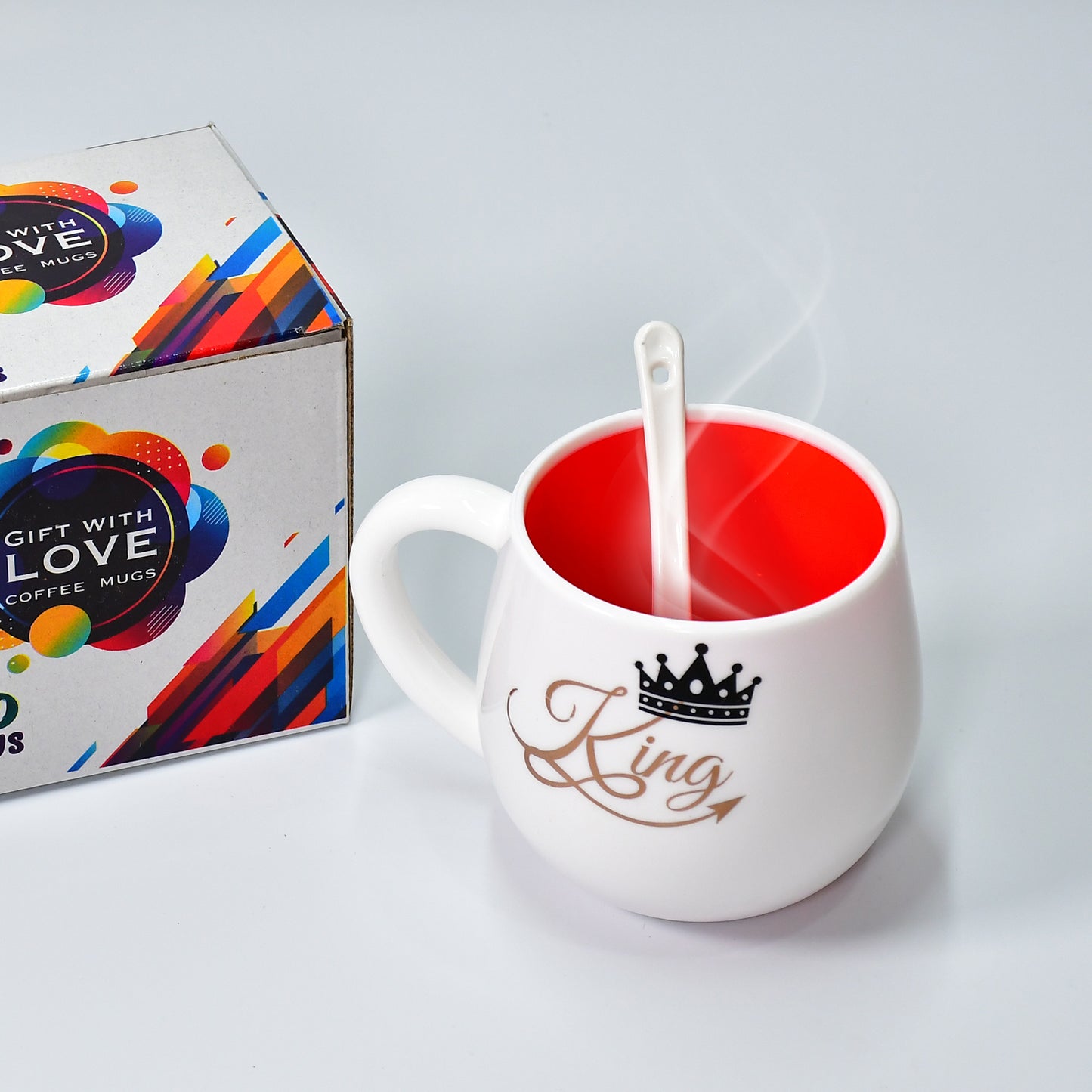 4975 Multi Design Coffee Mug With Spoon And Box Packing. Ceramic Mugs To Gift Your Best Friend Tea Mugs Coffee Mugs Microwave Safe. - warehousetech13