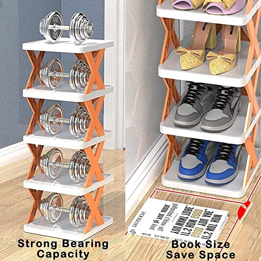 4 Layer Shoes Stand Shoe Tower Rack Suit For Small Spaces Closet Small Entryway Easy Assembly And Stable In Structure Corner Storage Cabinet For Saving Space - warehousetech13